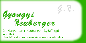 gyongyi neuberger business card